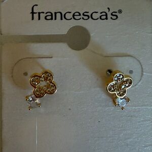 Francesca's Collections Gold Butterfly Earrings